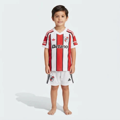 Kit Infantil River Plate Third 26/27 - Branco e Vermelho