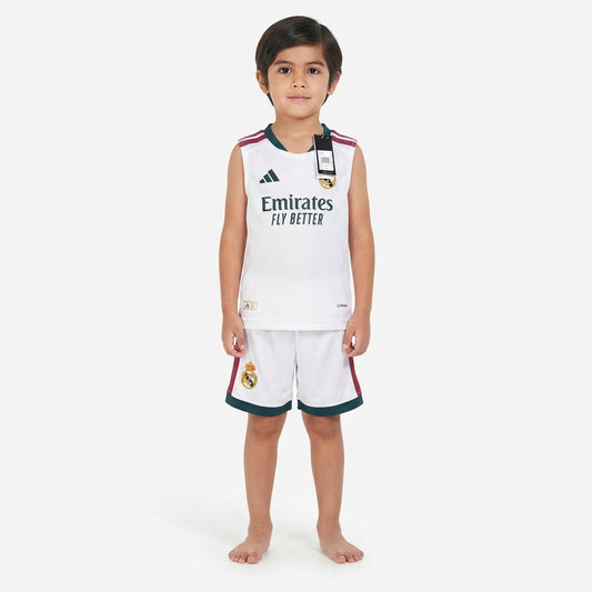 Kit Infantil Regata Real Madrid Home 26/27 - Branco