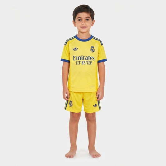 Kit Infantil Real Madrid Goleiro 26/27 - Amarelo