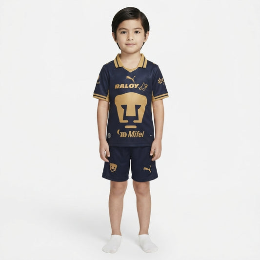 Kit Infantil Pumas Away 26/27 - Azul