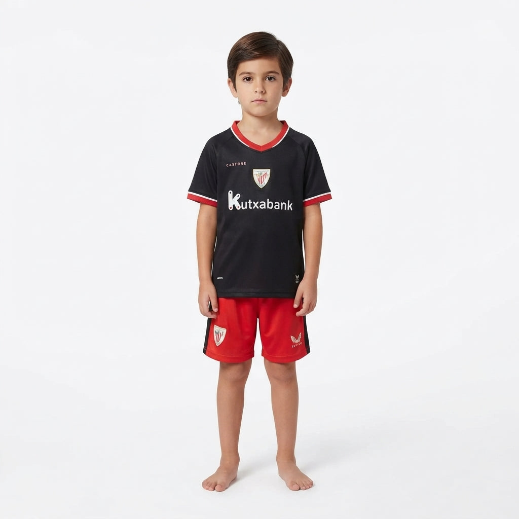 Kit Infantil Athletic Bilbao Away 26/27  - Preto