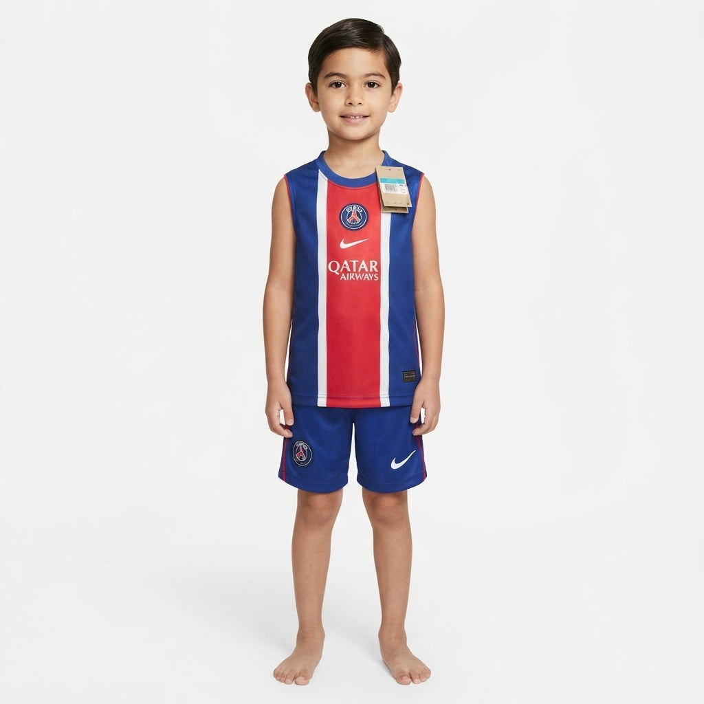 Kit Infantil Regata PSG Home 26/27 - Azul e Vermelho