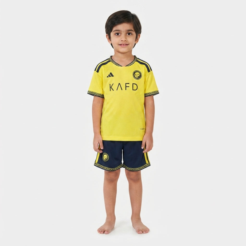 Kit Infantil Al Nassr Home 26/27  - Amarela