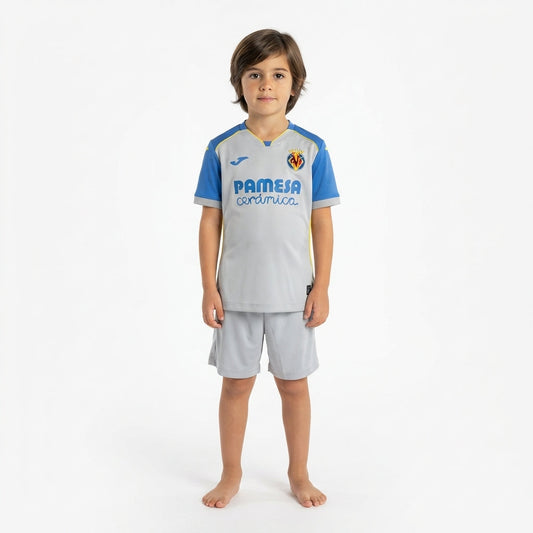 Kit Infantil Villareal Away 26/27  - Cinza