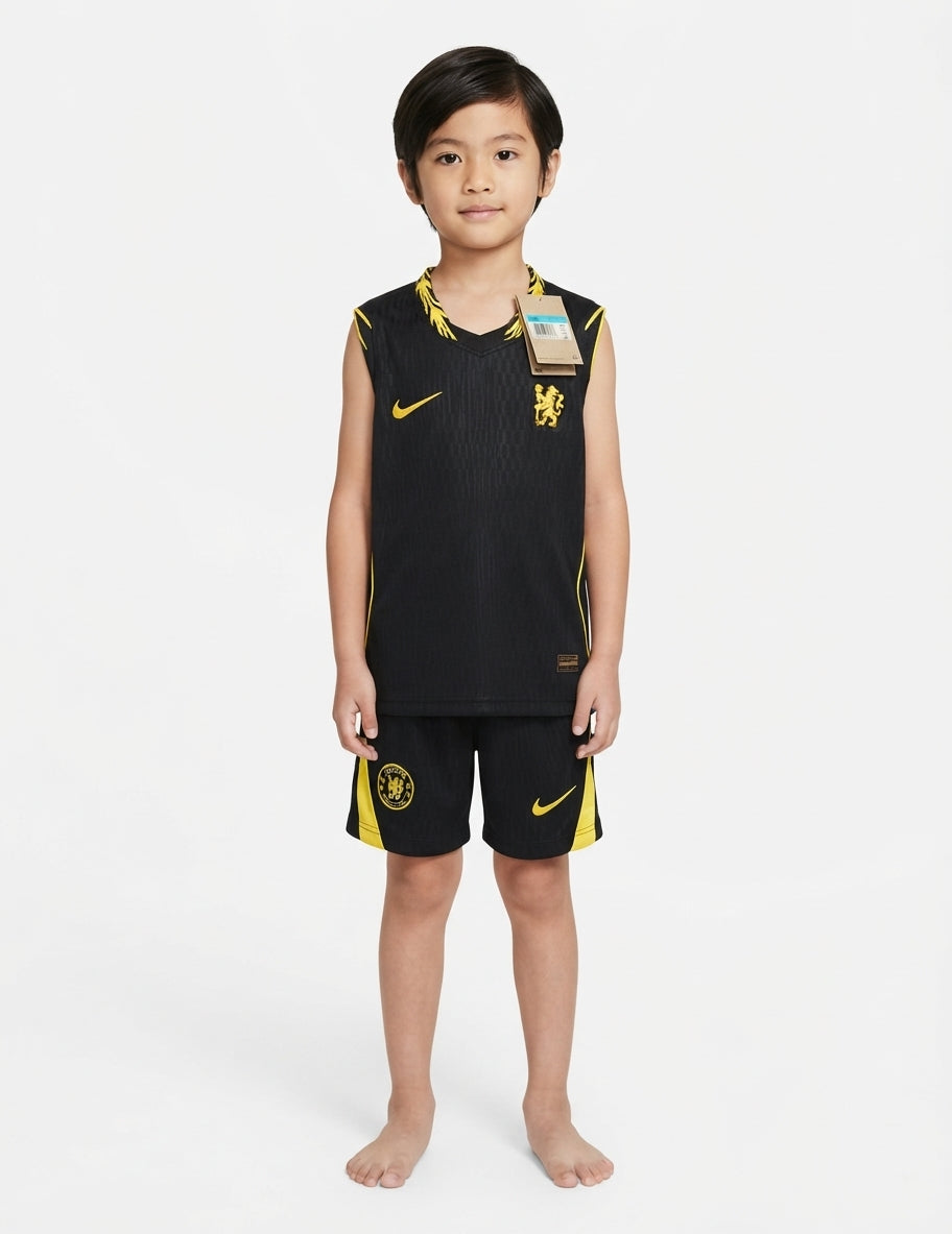 Kit Infantil Regata Chelsea Away 26/27 - Preto