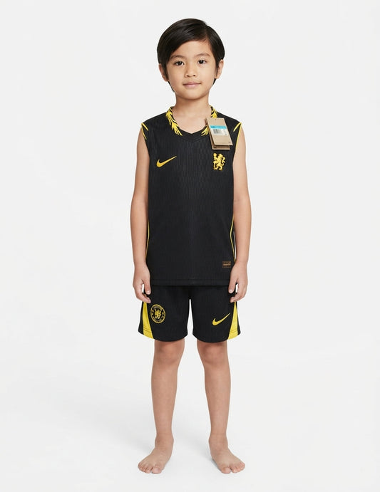 Kit Infantil Regata Chelsea Away 26/27 - Preto