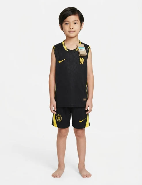 Kit Infantil Regata Chelsea Away 26/27 - Preta
