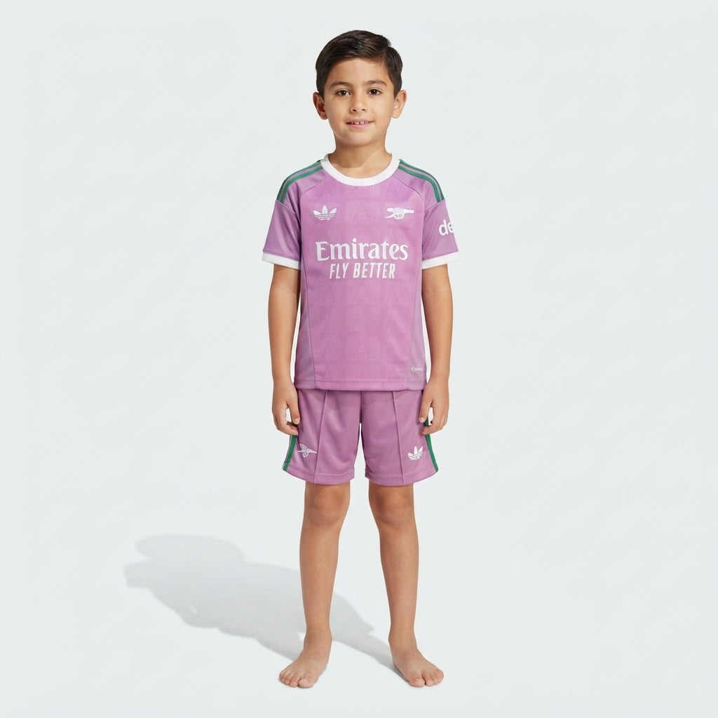 Kit Infantil Arsenal Goleiro 26/27 - Roxo