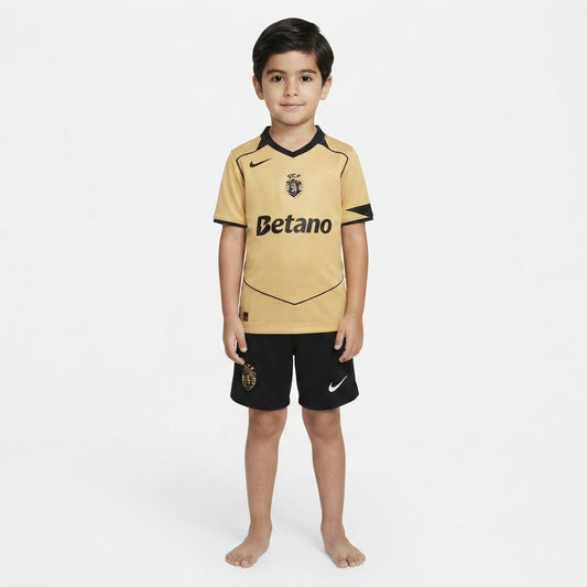Kit Infantil Sporting Away 26/27 - Dourado