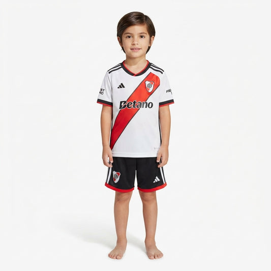 Kit Infantil River Plate Home 26/27  - Branca e Vermelha
