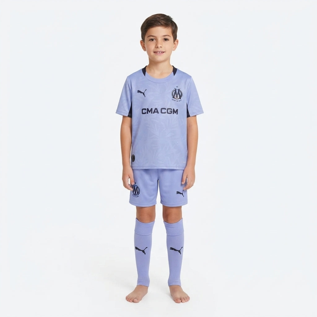 Kit Infantil Olympique De Marseille Third 26/27 - Roxa