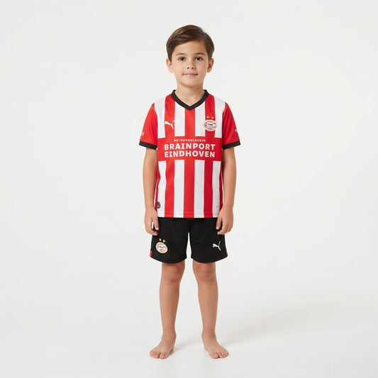 Kit Infantil PSV Home 26/27  - Vermelho e Branco
