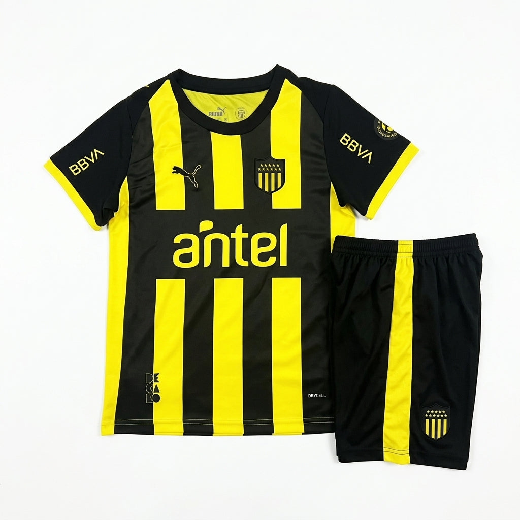 Kit Infantil Penãrol Home 25/26 - Amarelo e Preto