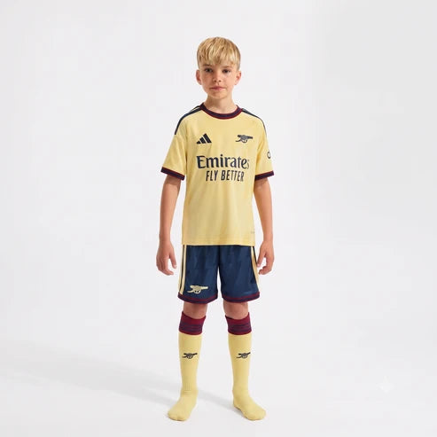 Kit Infantil Arsenal Third 26/27 - Amarelo