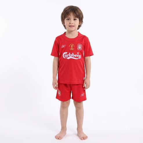 Kit Infantil Liverpool Home Retrô 05/06 Reebok - Vermelha