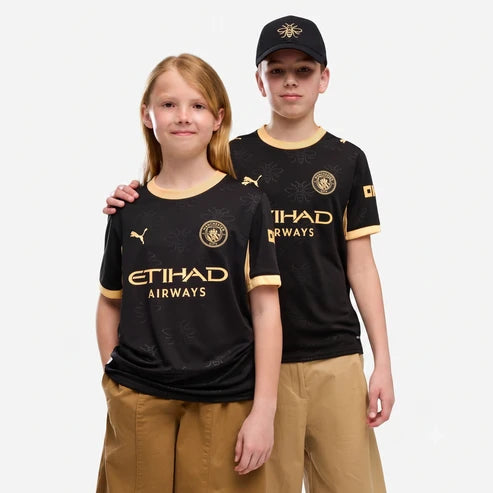 Kit Infantil Manchester City Away 26/27 - Preta