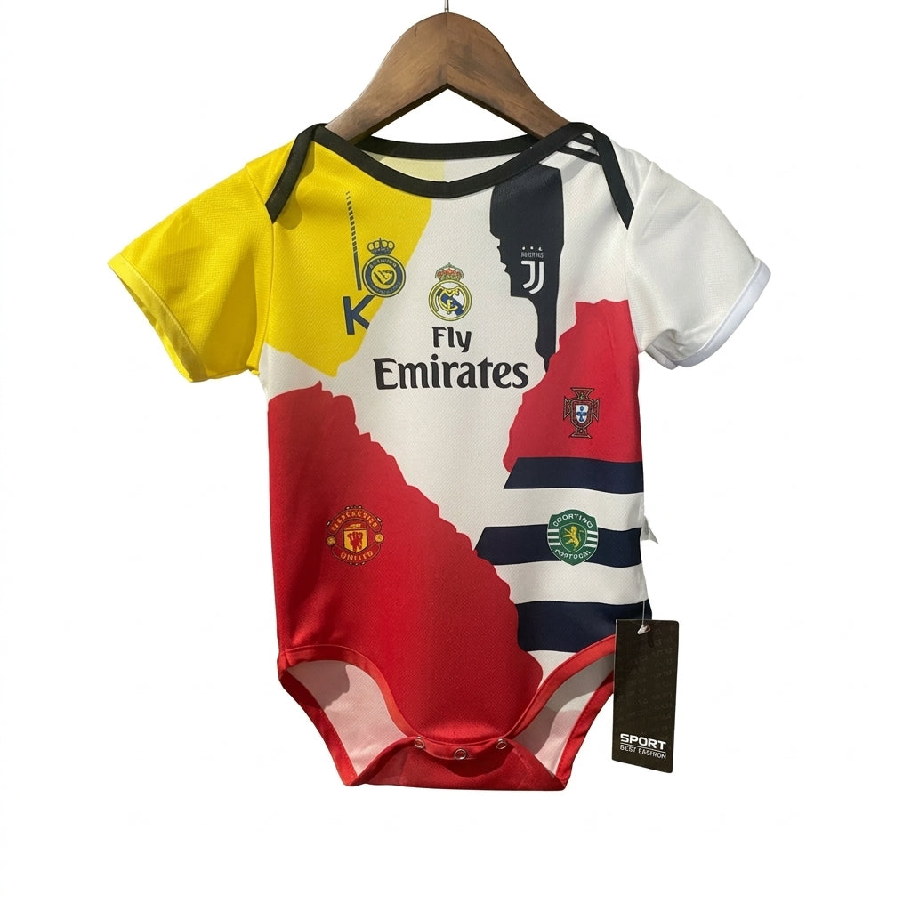 Body Bebê Infantil CR7 Carreira  - Colorido