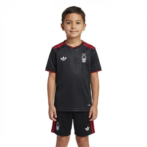 Kit Infantil Nottingham Away 26/27 - Verde Escuro