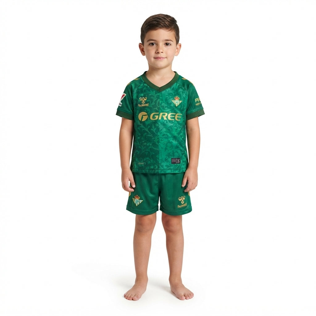 Kit Infantil Real Betis Away 26/27  - Verde e Branco
