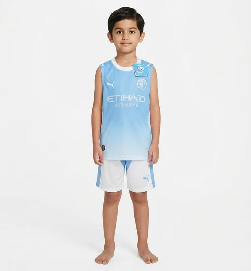 Kit Infantil Regata Manchester City Home 26/27 - Azul