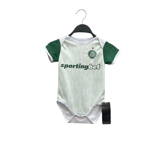 Body Bebê Infantil Palmeiras Away 25/26 - Branco e Verde