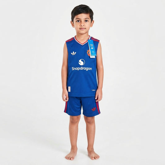 Kit Infantil Regata Manchester United Away 26/27 - Azul