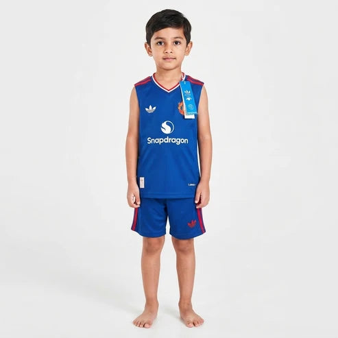 Kit infantil Regata Manchester United Away 26/27  - Azul