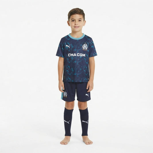 Kit Infantil Olympique De Marseille Away 26/27 - Azul Escuro