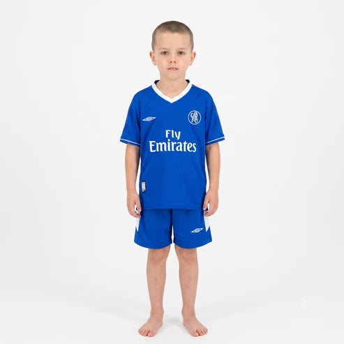 Kit Infantil Chelsea Home Retrô 03/04 - Azul