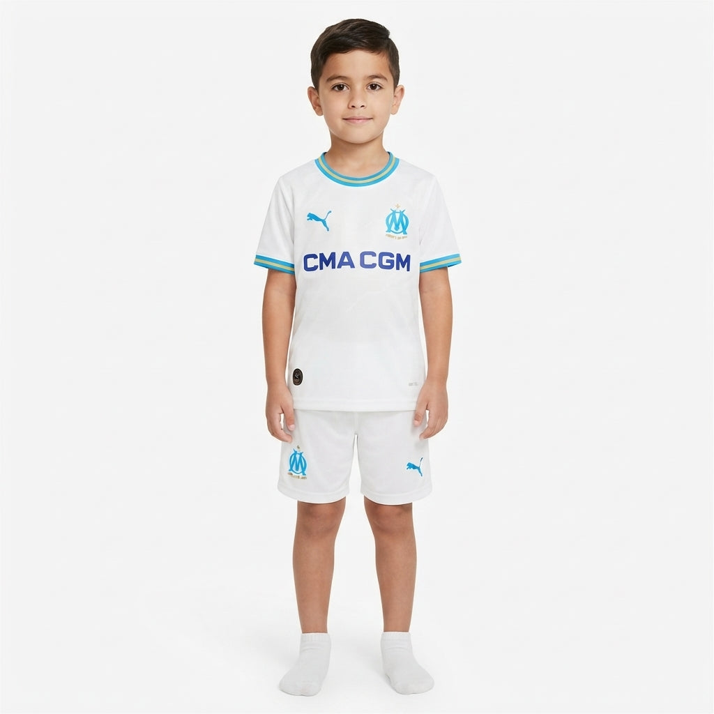 Kit Infantil Olympique De Marseille Home 26/27 - Branco