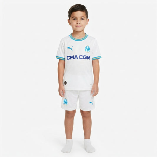 Kit Infantil Olympique De Marseille Home 26/27 - Branco