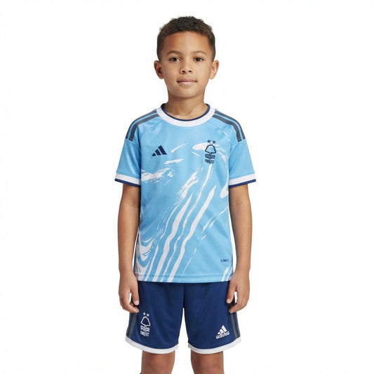 Kit Infantil Nottingham Forest Third 26/27 - Azul Claro