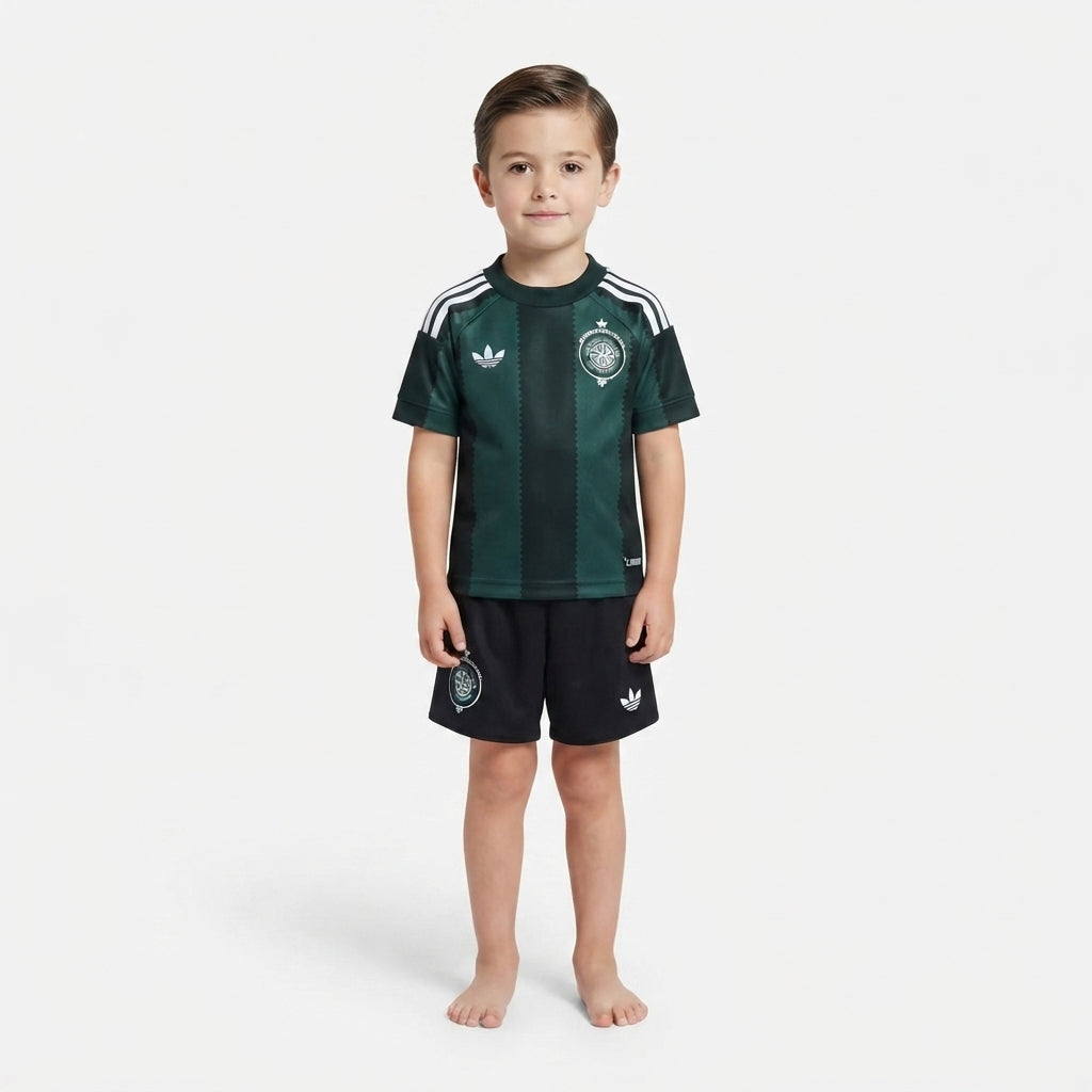 Kit Infantil Celtic Away 26/27 - Verde e Preto