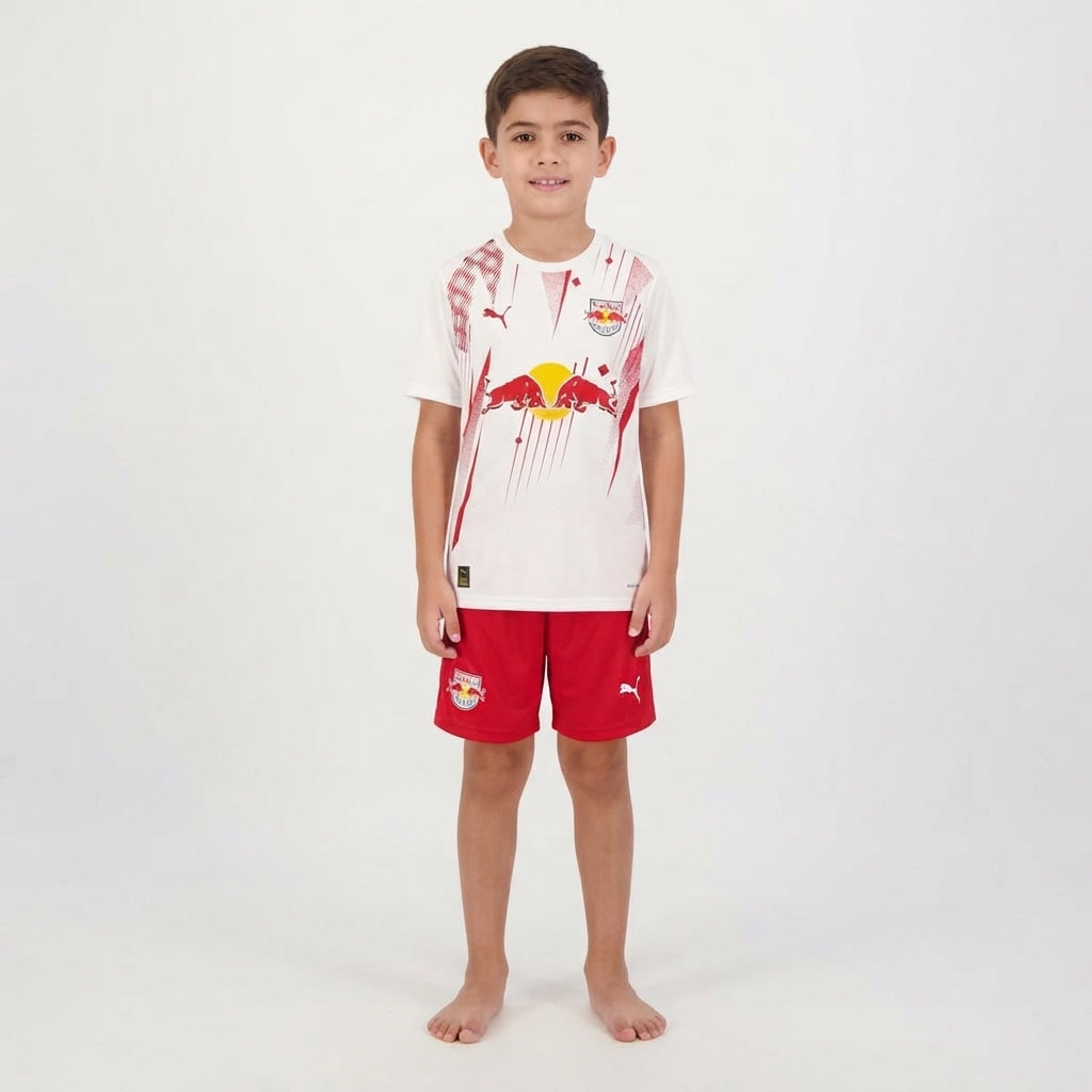 Kit Infantil RB Bragantino Home 26/27 - Branco e Vermelho