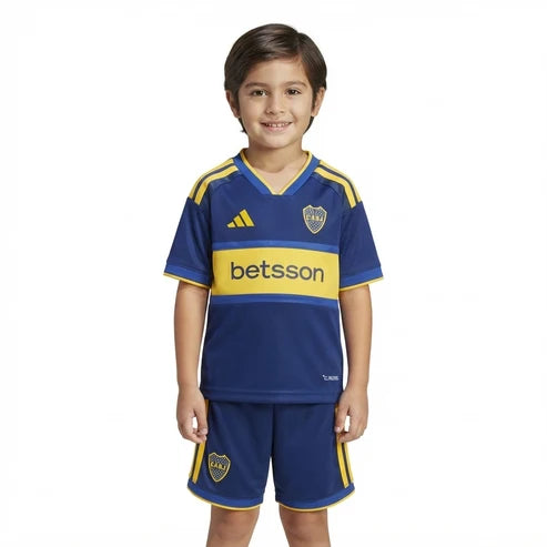 Kit Infantil Boca JRS Home 26/27  -  Azul e Amarelo