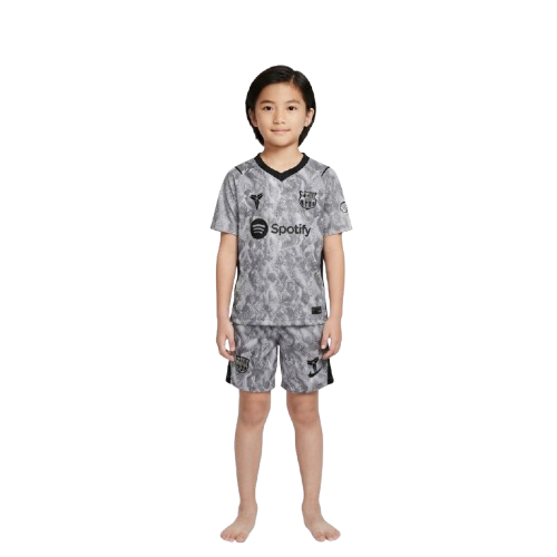 Kit Infantil Barcelona Goleiro 26/27 - Cinza