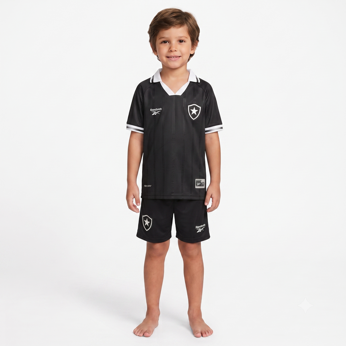 Kit Infantil Botafogo Away 25/26 Reebok - Preta