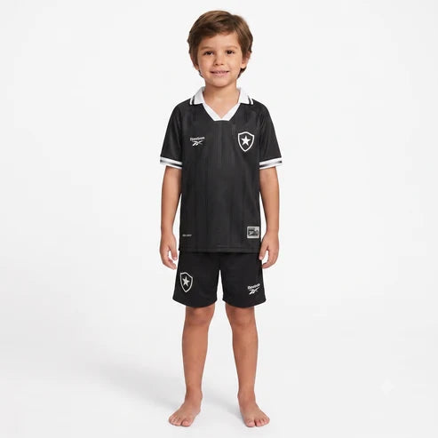 Kit Infantil Botafogo Away 25/26 Reebok  - Preta