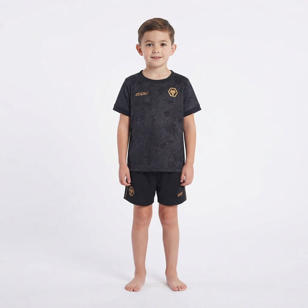 Kit Infantil Wolves Third 26/27 - Cinza