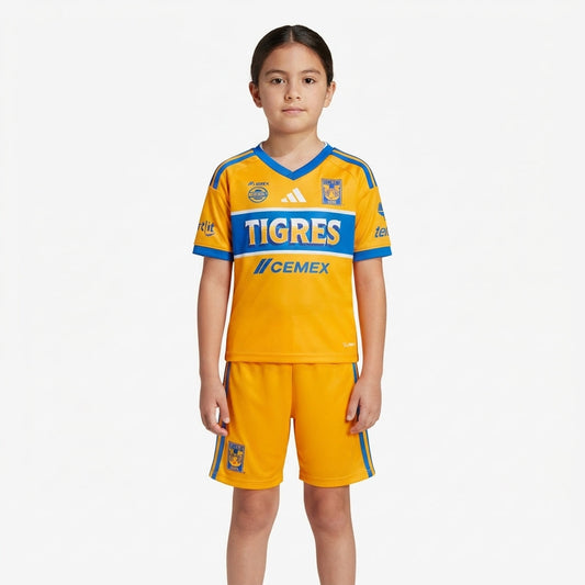 Kit Infantil Tigres Home 26/27 - Amarelo e Azul