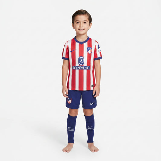 Kit Infantil Atlético de Madrid Home 26/27 - Vermelha e Branca