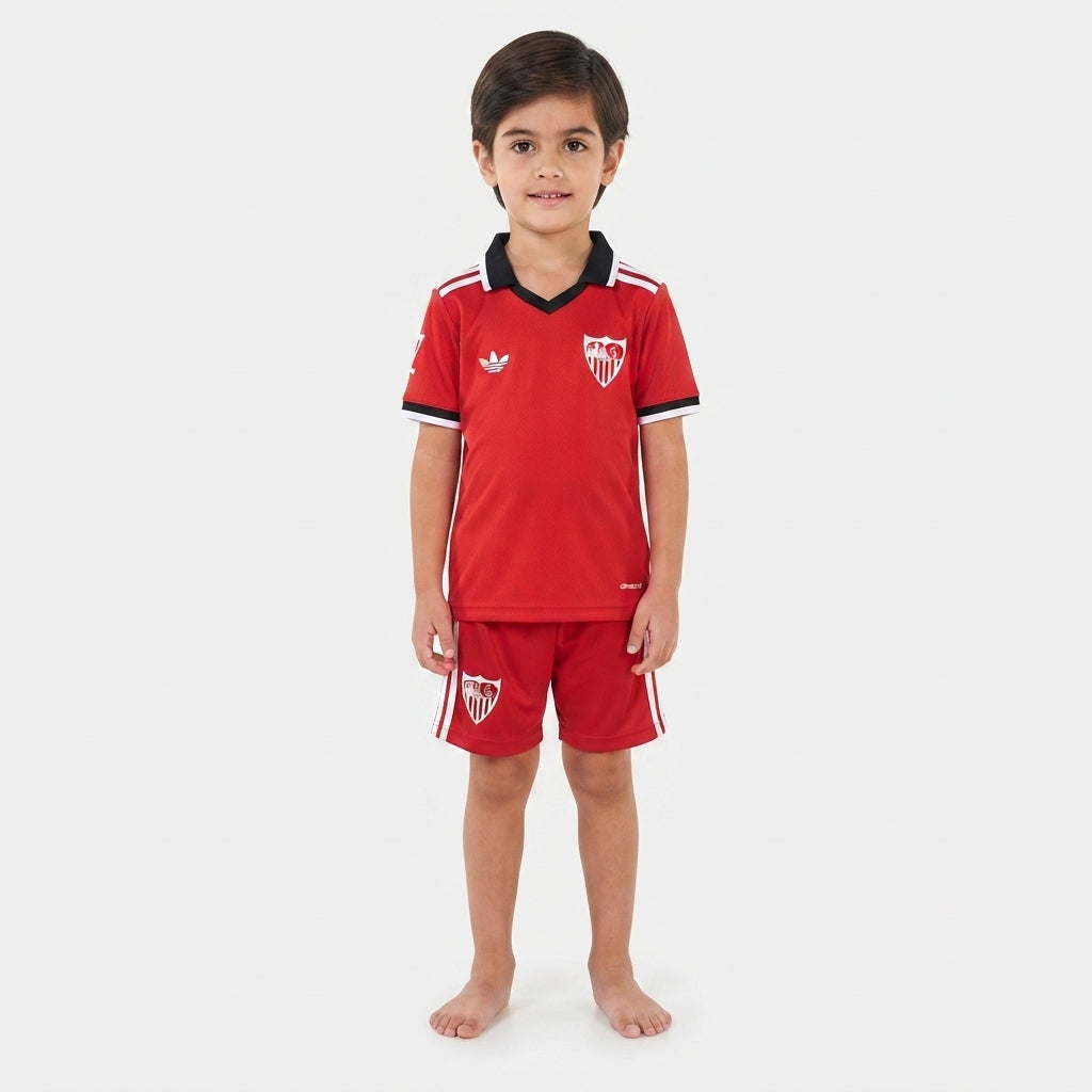 Kit Infantil Sevilla Away 26/27 - Vermelha