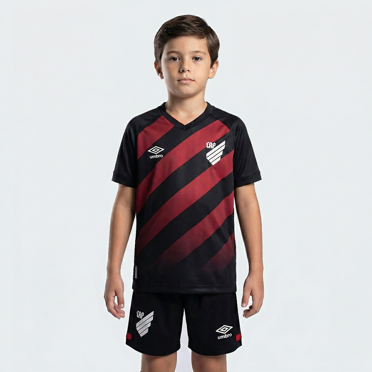 Kit Infantil Athletico Paranaense Home 26/27 - Vermelho e Preto