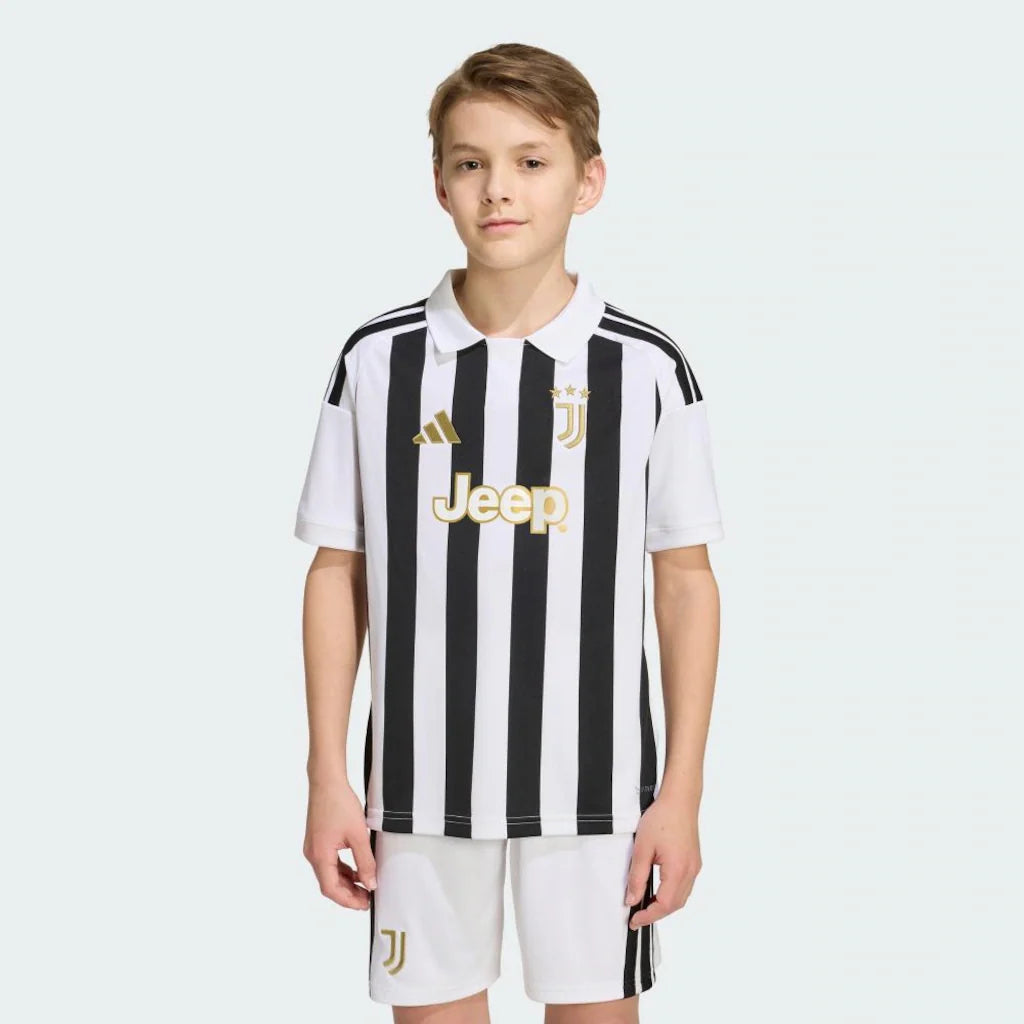 Kit Infantil Juventus Home 26/27  - Preta e Branca