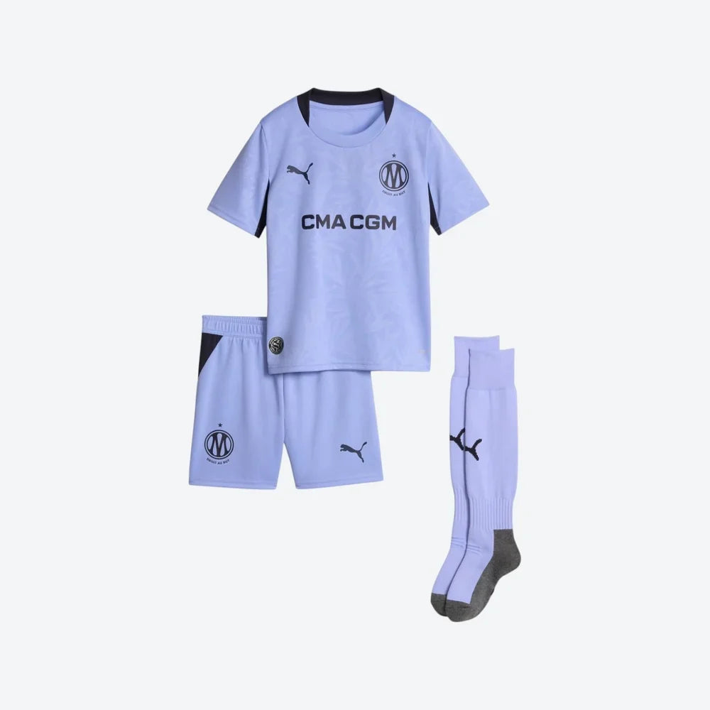 Kit Infantil Olympique De Marseille Third 26/27 - Roxa