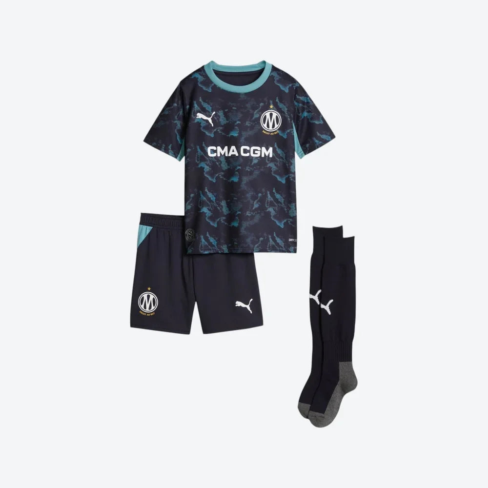 Kit Infantil Olympique De Marseille Away 26/27 - Azul Escuro