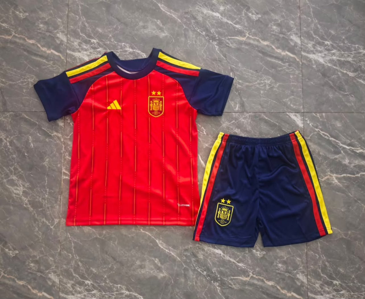 Kit Infantil Espanha Home Duas Estrelas 26/27 Adidas Unissex - Vermelho