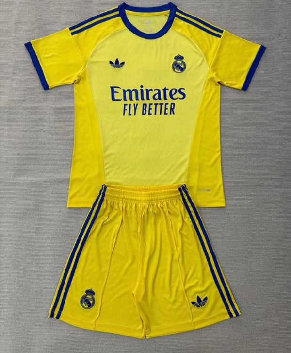 Kit Infantil Real Madrid Goleiro 26/27 - Amarelo