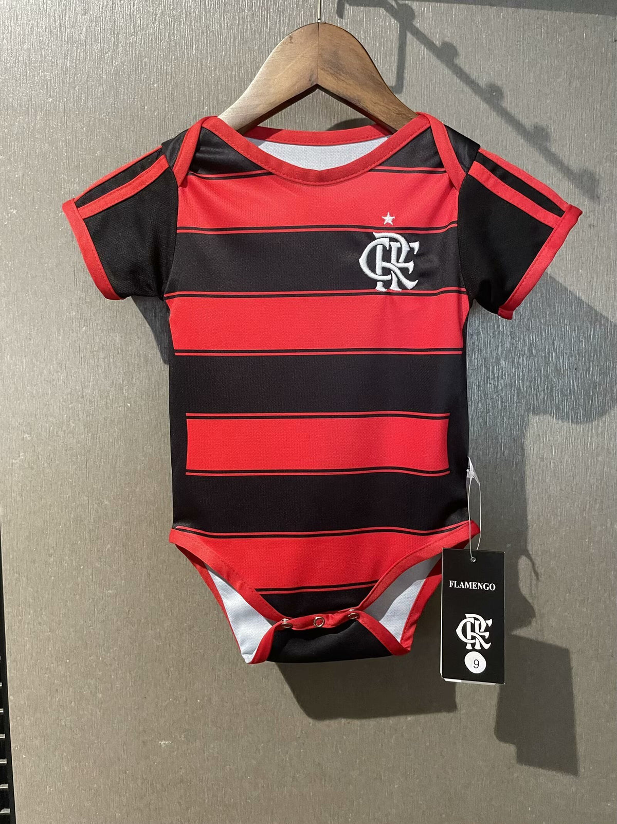 Body Bebê Infantil Flamengo Home 25/26 -Vermelho e Preto