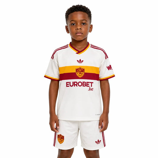 Kit Infantil Roma Away 26/27 - Branco